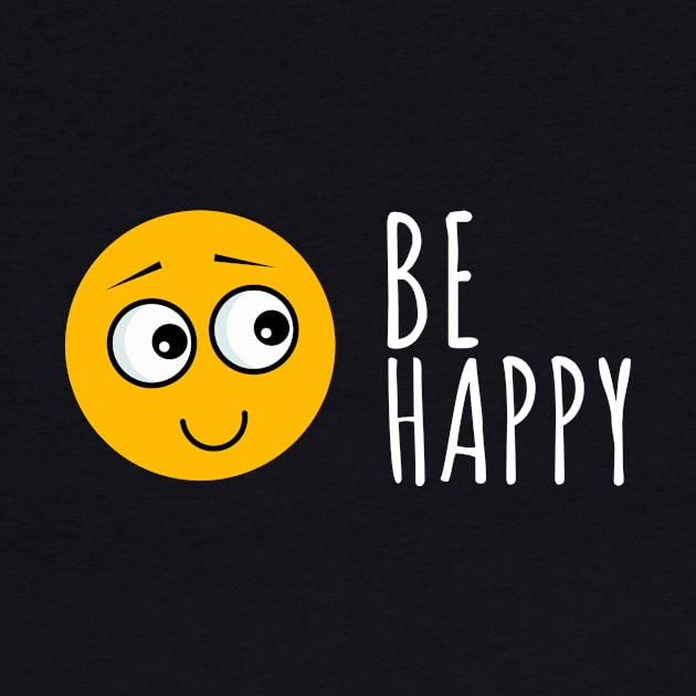 Be Happy And Think Happy Inspirational Quote by mangobanana